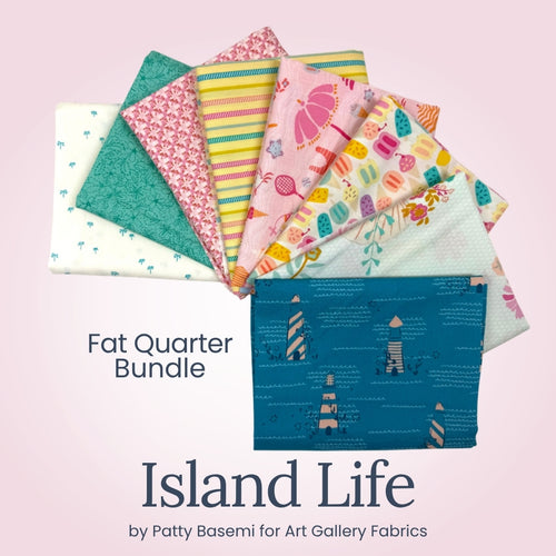 Island Life Fat Quarter Bundle, multicolor quilting fabric