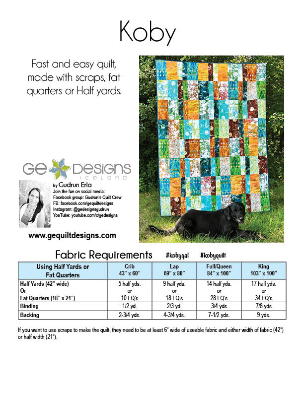 Koby - PDF Pattern and video Pattern GE Designs   