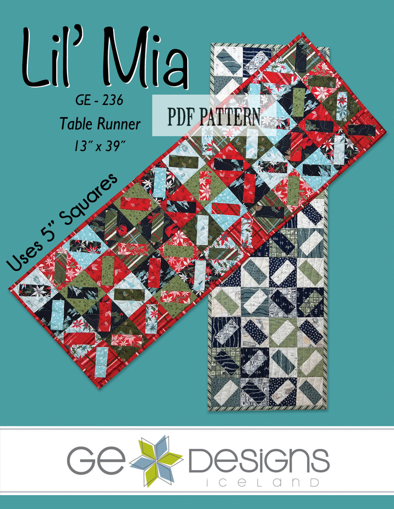 Lil' Mia - PDF Table runner pattern 236 Pattern GE Designs   