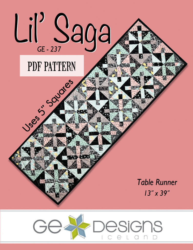 Lil' Saga - PDF Table runner pattern 237 Pattern GE Designs   