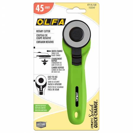 Olfa 45 mm Quick Change Rotary Cutter LIME RTY-2C-LGR Tool Checker