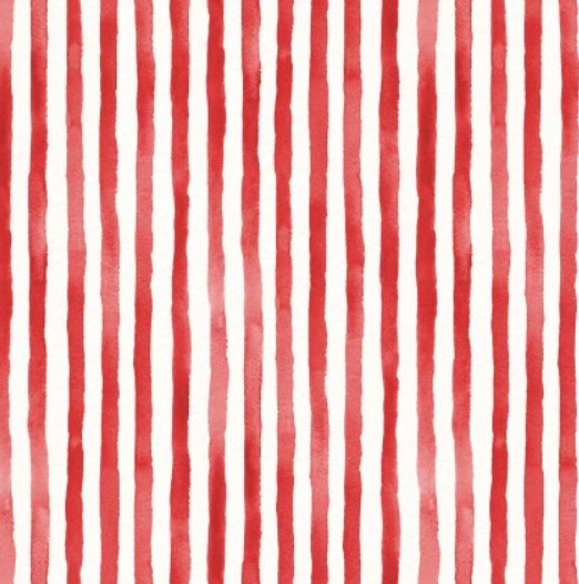 Little Darlings Christmas Stripe Red T-25-62 Fabrics P&B Textiles