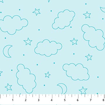 Dreamtime Aqua Minky 10386-60- 1.5 YARD Fabrics Northcott   