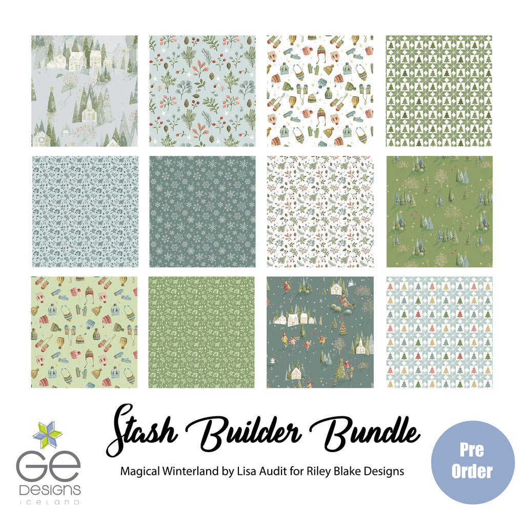 Magical Winterland Stash Builder Bundle Fabrics Riley Blake   