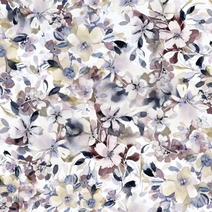 Meadow at Dusk Moody Floral MDUS-5533-MU - W12 Fabrics P&B Textiles