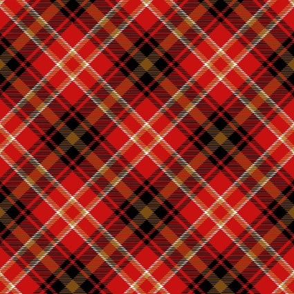 Moose Lodge Bias Plaid Red 6616-88 Fabrics Henry Glass   