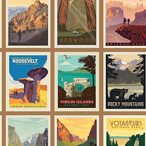 National Parks Posters Sand C8780 Fabrics Riley Blake