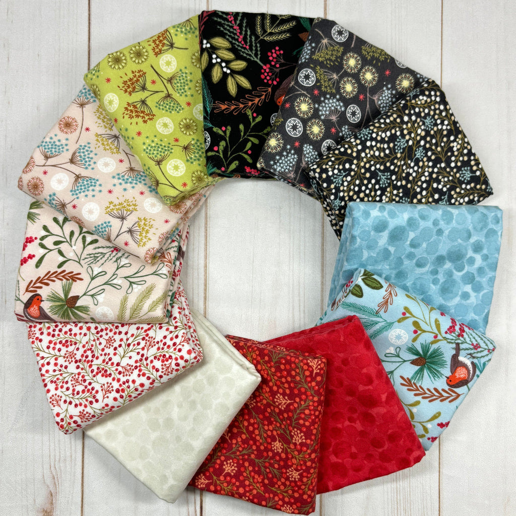 New Forest Winter Stash Builder Bundle- Flannel Fabrics Lewis & Irene   