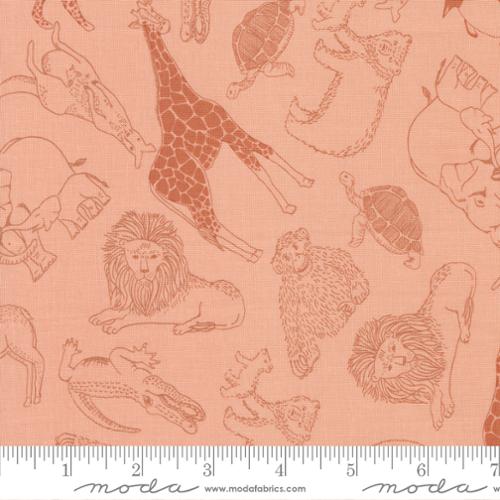 Noah's Ark Animal Toss Peach 20872-15 Fabrics Moda Fabrics   