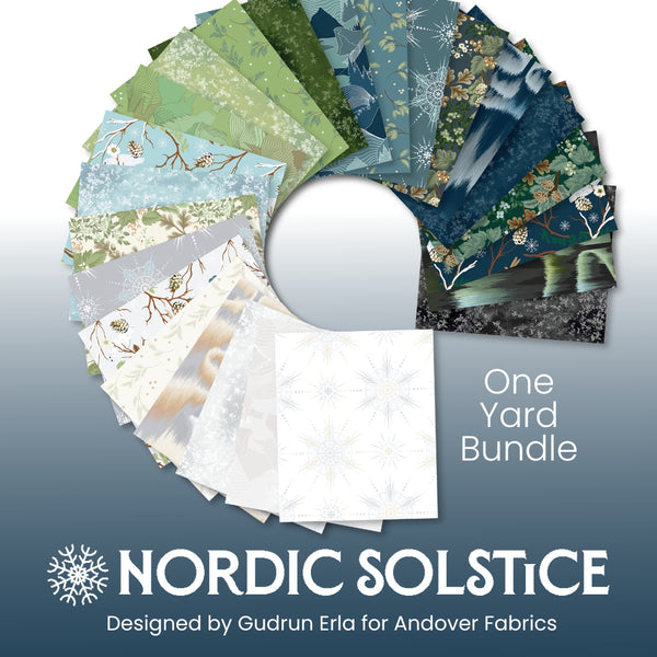 Nordic Solstice 1 Yard Bundle 24 pc, quilting fabric by Andover