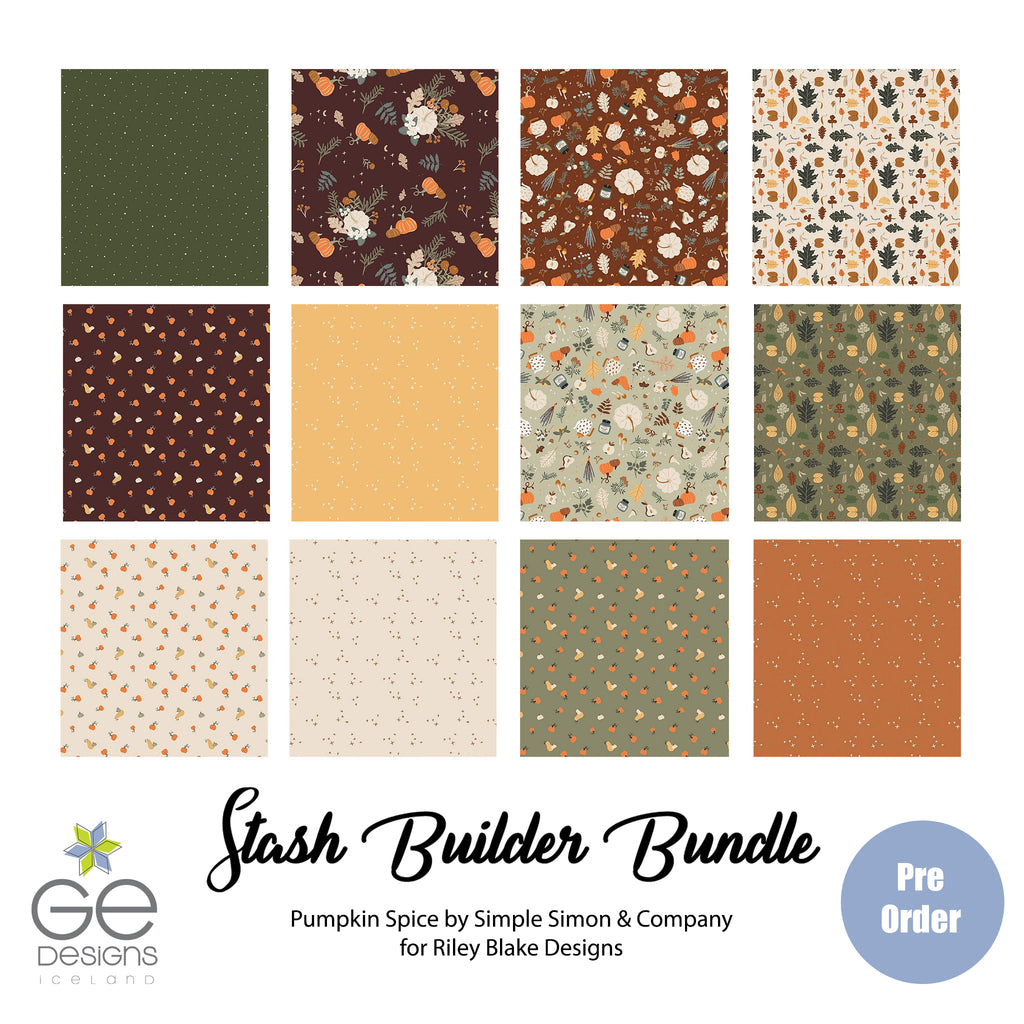 Pumpkin and Spice Stash Builder Bundle Fabrics Riley Blake   