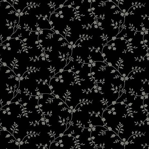 Pumpkin Licorice Floral Vines Licorice A1100K Fabrics Andover   