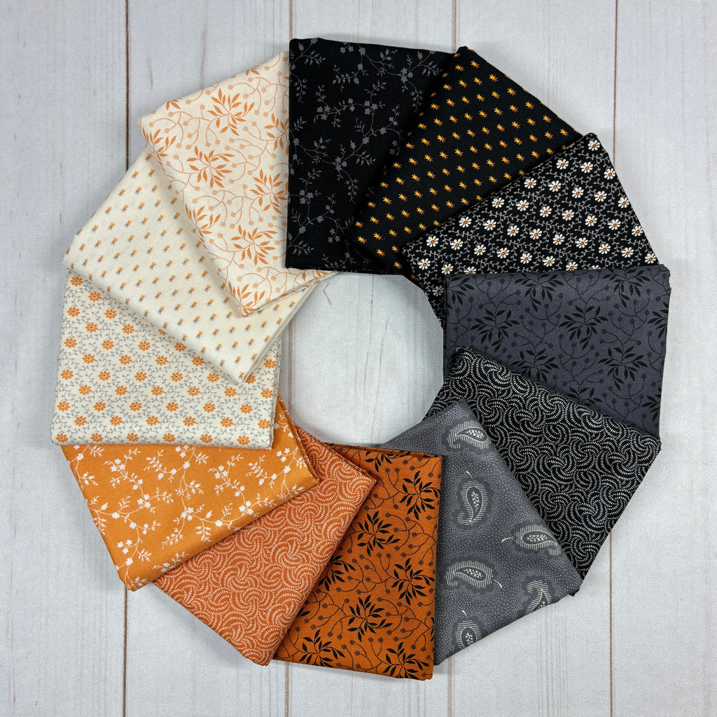 Pumpkin Licorice Half Yard Bundle Fabrics Andover