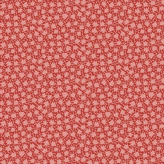 Retro HoHo Tree Sprinkles Red A581-R Fabrics Andover   