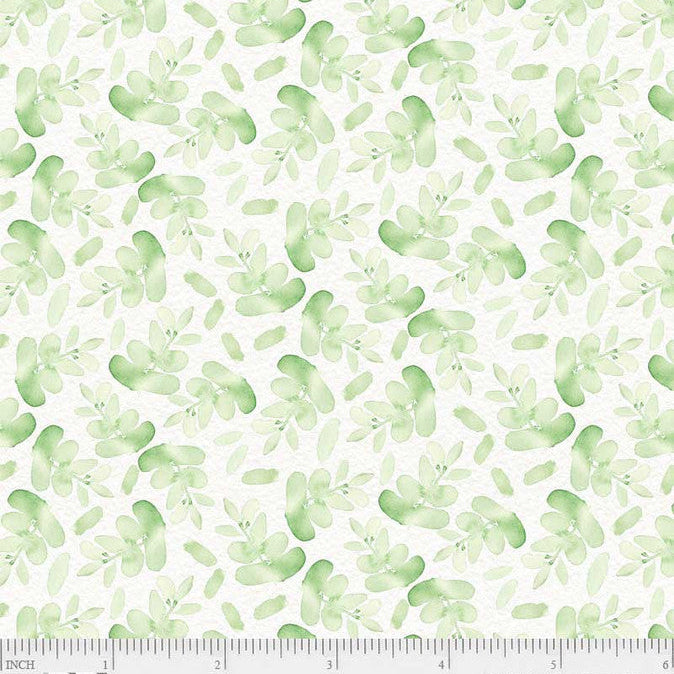 Sweet Magnolia Sprigs Light Green T-25-82 Fabrics P&B Textiles