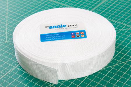 Strapping 1 1/2 in. White- 3 YARDS  By Annie   