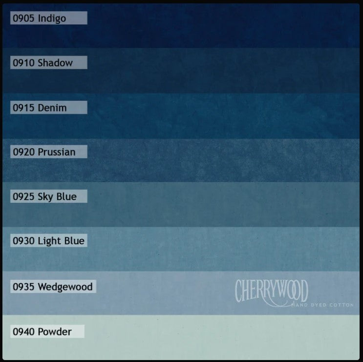 Cherrywood Indigo Blend 8 pc Fat Quarter Bundle Fabrics Cherrywood Fabrics   