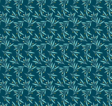 Feed My Soul Leaves Navy C14554 Fabrics Riley Blake
