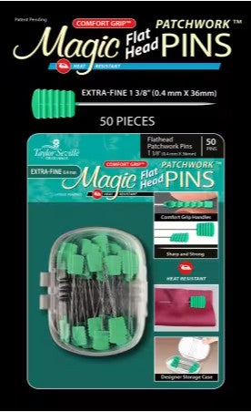 Magic Pins Flathead Patchwork Extra Fine 50pc #22013 Tool Checker