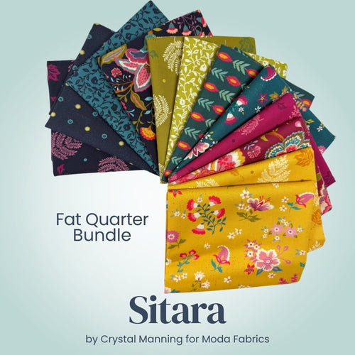 Sitara Fat Quarter Bundle, multicolor quilting fabric by Moda Fabrics