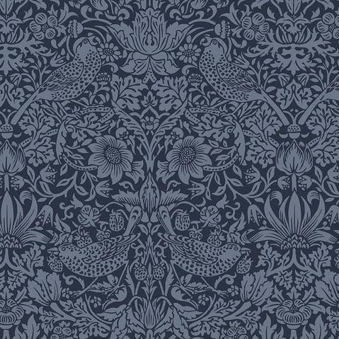 Free Spirit Fabrics Strawberry Thief Navy 108" Wide Backing Fabric - QBWM001 - 3 YARD Fabrics Free Spirit