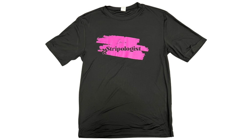 Unisex Stripologist Pink on Black T-Shirt Apparel & Accessories GE Designs   