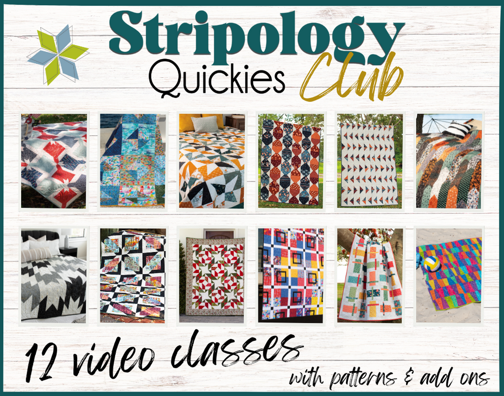 Stripology Quickies Club - 12 patterns, video classes & more Pattern GE Designs   