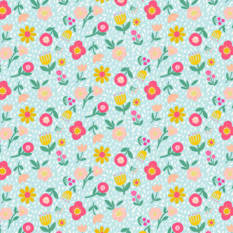 Sweet Summer Ditzy Floral Blue 31396-B Fabrics QT Fabrics