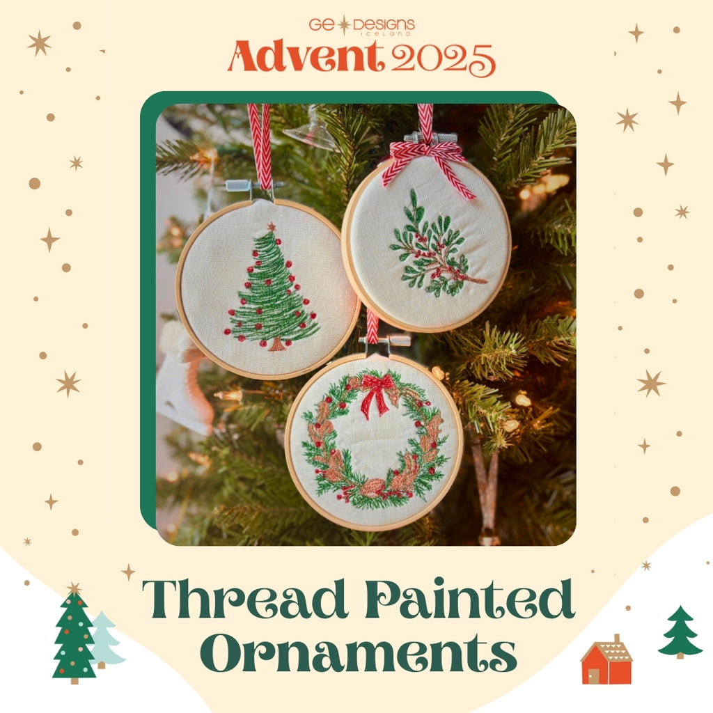 Advent 2025 Thread Painted Ornaments Pattern GE Designs