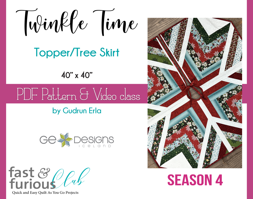 Twinkle Time Topper/Tree Skirt - Pattern and video class Pattern GE Designs   