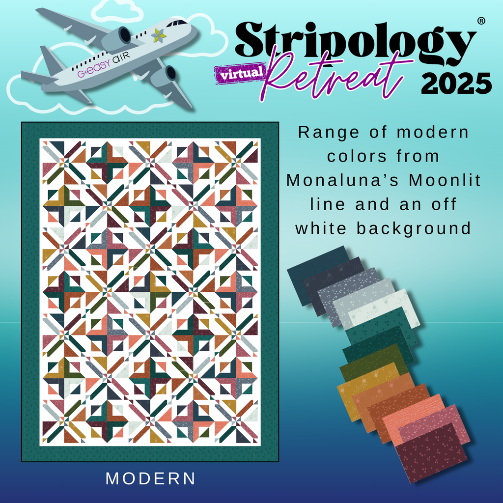 Stripology Virtual Retreat 2025 - Session 1 Fabrics GE Designs Retreat 2025 Kit - Modern