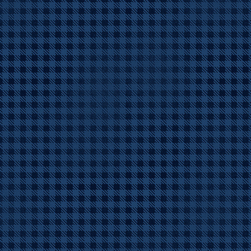 Wool Check Dark Blue 9614-55 Fabrics Benartex   