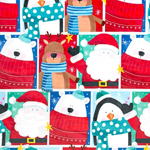 Xmas Greeting Cardinal Cuddle SF00032583- 1.5 YARD Fabrics Shannon Fabrics   