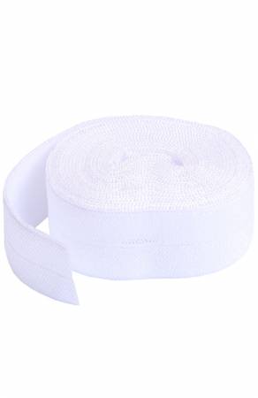 Fold-over Elastic 3/4in x 2yd White  Checker   