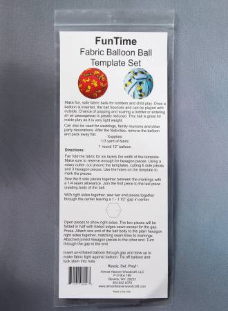 Fun Time 10in-Fabric Covered Balloon Ball Template #FT10INBALL Rulers Checker   