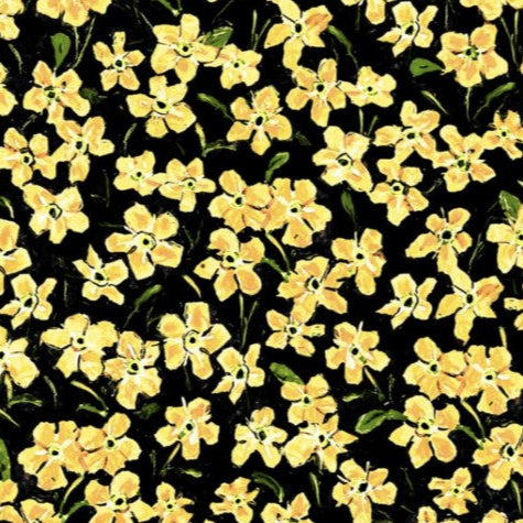 Jona's Garden Forget Me Nots Yellow JGAR 5389 KY W85 Fabrics P&B Textiles