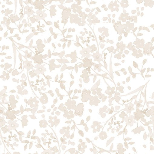 My Happy Place Taupe Tonal Floral T-25-85 Fabrics Clothworks