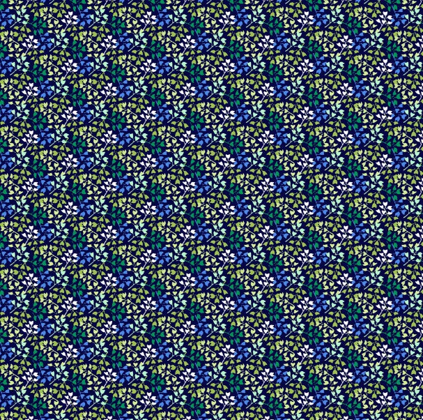 Margo Leaves Navy Blue Y3665-53 - T-25-55 Fabrics Clothworks