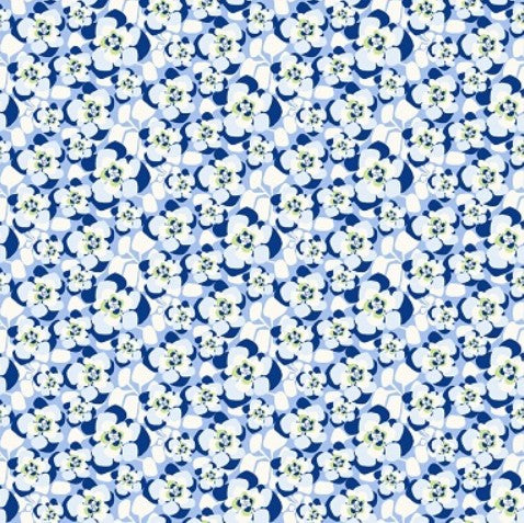 Margo Packed Floral Light Blue Y3664-29 - T-25-59 Fabrics Clothworks