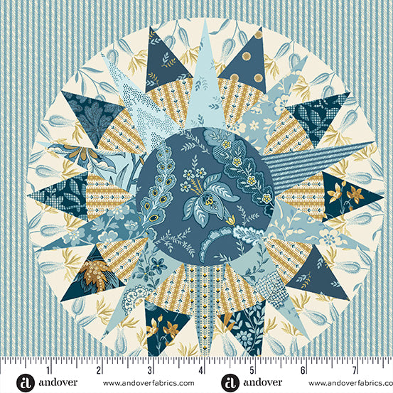 Andover Fabrics Beach House Marine Compass Multi 108" Wide Backing Fabric - AW-1194-LB - 3 YARD Fabrics Andover Fabrics
