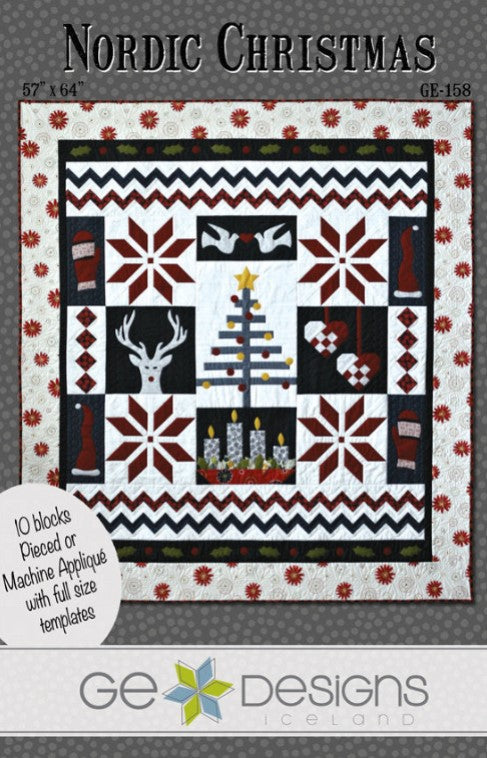 Nordic Christmas Quilt Kit Floral – Quilt Along with Perfect Pair Fabrics GE Designs