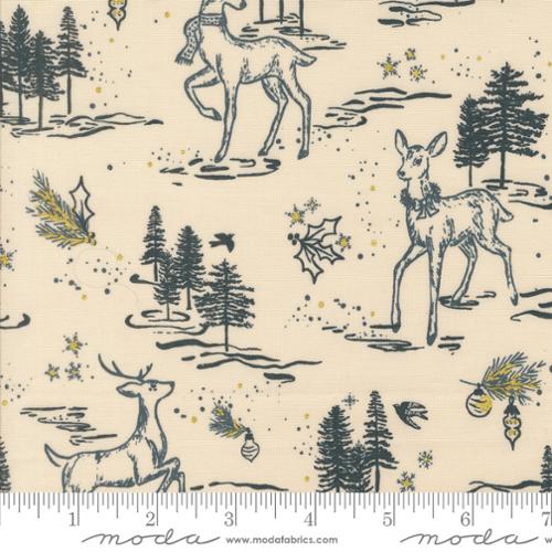Old World Yuletide Toile Eggshell 45622-11M Fabrics Moda Fabrics