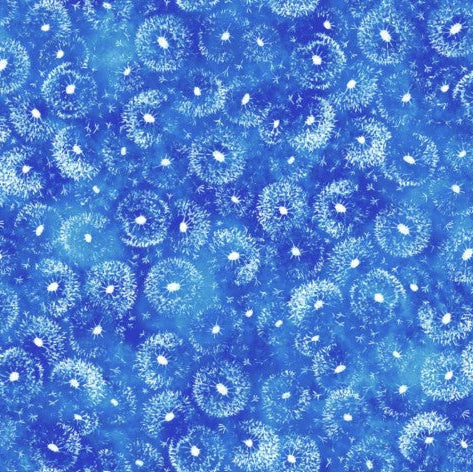 Jona's Garden Packed Dandelions Blue JGAR 5388 B W86 Fabrics P&B Textiles