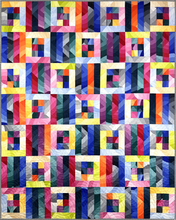 Strip Cocktail, a finished quilt from the quilt along
