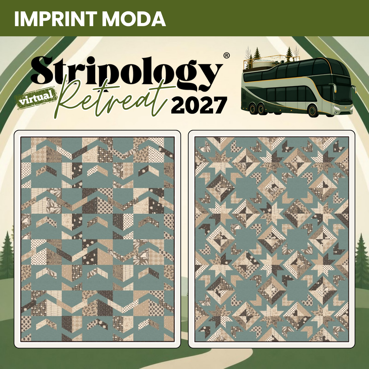 Britt and Audrey quilts in Imprint Moda
