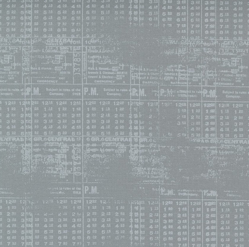 Modern Background Typeset Grey T-25-28 Fabrics Moda Fabrics