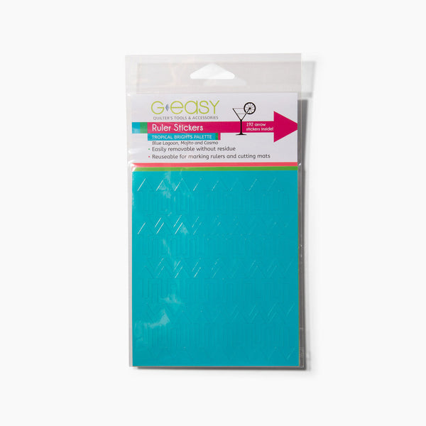 GEasy Ruler Stickers - Tropical Brights palette GE-1100, quilting notion