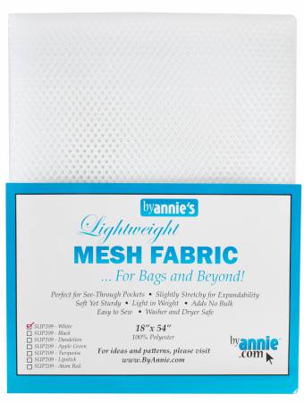 Lightweight Mesh Fabric - White Bag Making Checker