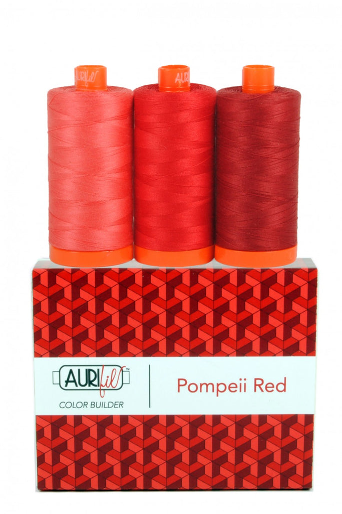 Aurifil Color Builder 3 pc Set - Pompeii Red AC50CP3-002 Thread Aurifil   