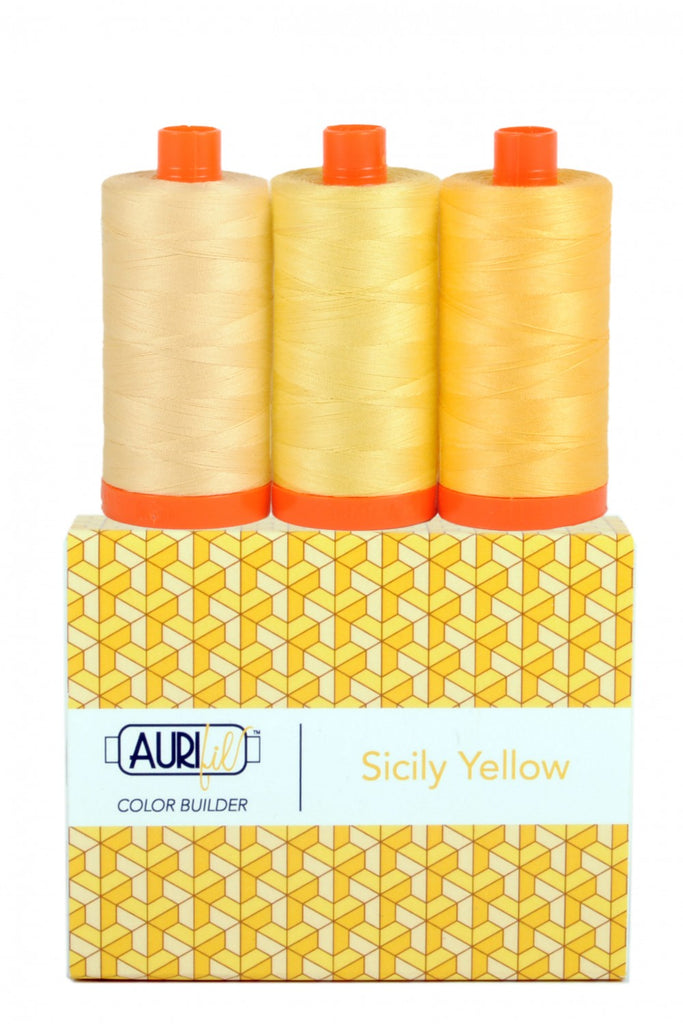 Aurifil Color Builder 3 pc Set - Sicily Yellow AC50CP3-004 Thread Aurifil   